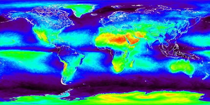 Global clear-sky percentage derived from MODIS data